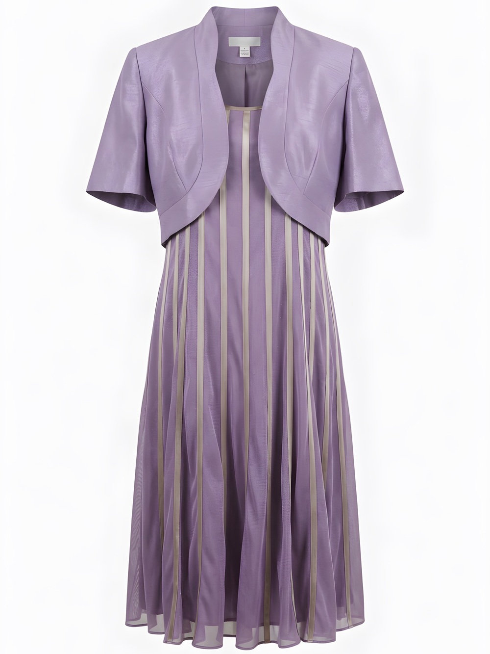 Elegant Purple Dress with Jacket